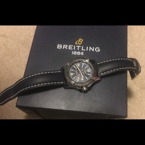 Breitling Blue Leather Strap Only - Brand New